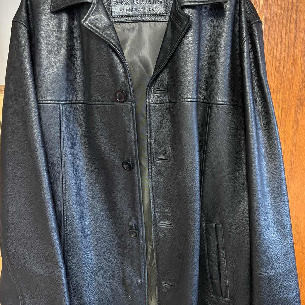 Men's Black Genuine Leather Jacket